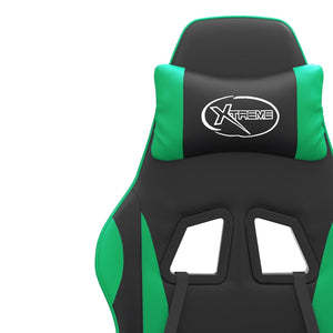 Sedia da Gaming Girevole Nera e Verde in Similpelle cod mxl 64778