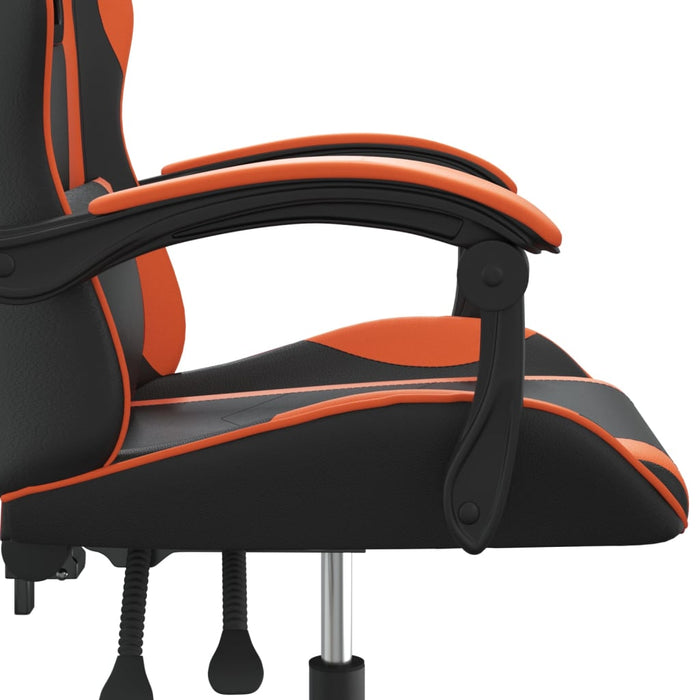 Sedia da Gaming Girevole Nero e Arancione in Similpelle cod mxl 68960