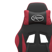 Sedia da Gaming Girevole Nero e Rosso Vino in Similpelle cod mxl 64279