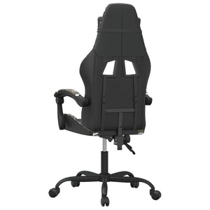 Sedia da Gaming Girevole Nero e Mimetico in Similpelle 349578
