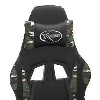 Sedia da Gaming Girevole Nero e Mimetico in Similpelle 349578