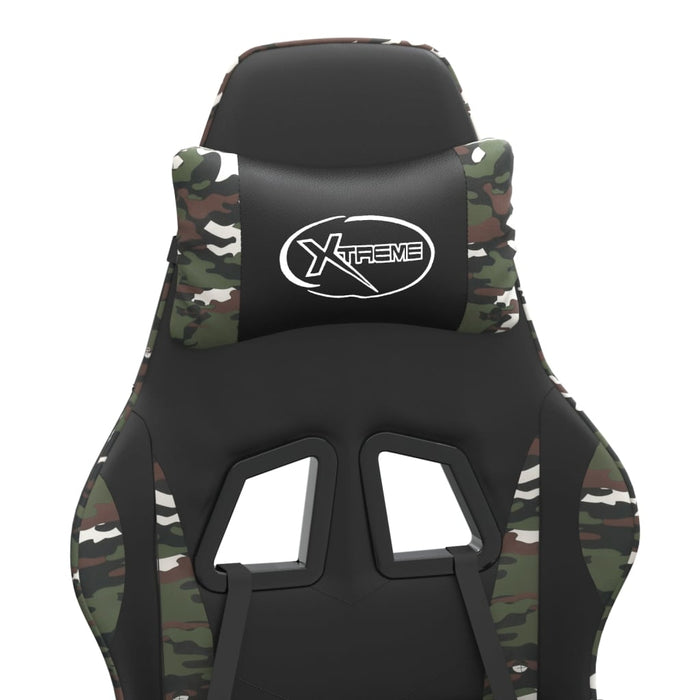 Sedia da Gaming Girevole Nero e Mimetico in Similpelle cod mxl 63277