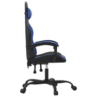 Sedia da Gaming Girevole Nero e Blu in Similpelle 349591