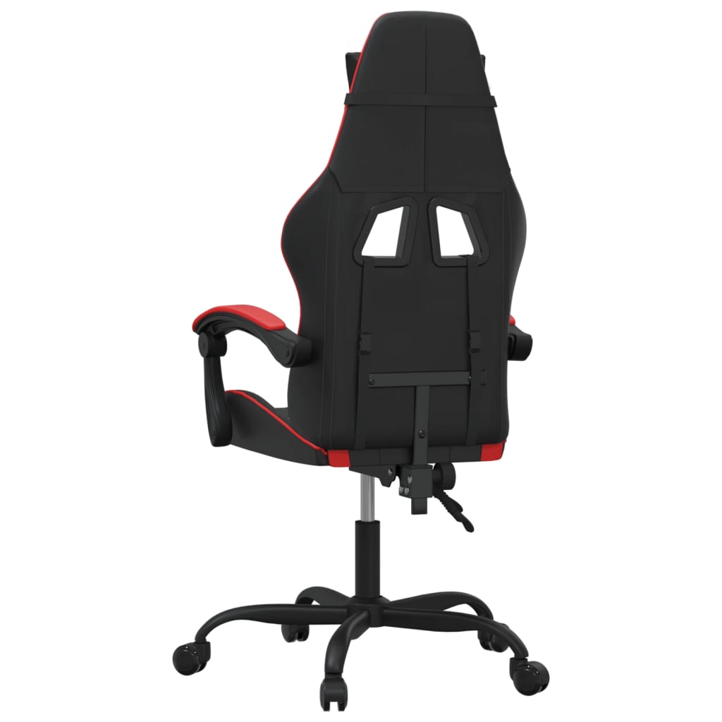 Sedia da Gaming Girevole Nera e Rossa in Similpelle cod mxl 61643