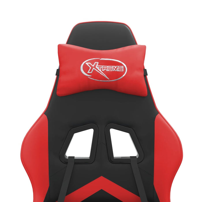 Sedia da Gaming Girevole Nera e Rossa in Similpelle 349592