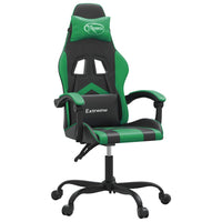 Sedia da Gaming Girevole Nera e Verde in Similpelle 349594