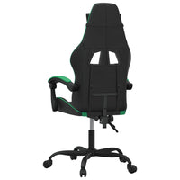 Sedia da Gaming Girevole Nera e Verde in Similpelle 349594