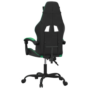 Sedia da Gaming Girevole Nera e Verde in Similpelle cod mxl 61267