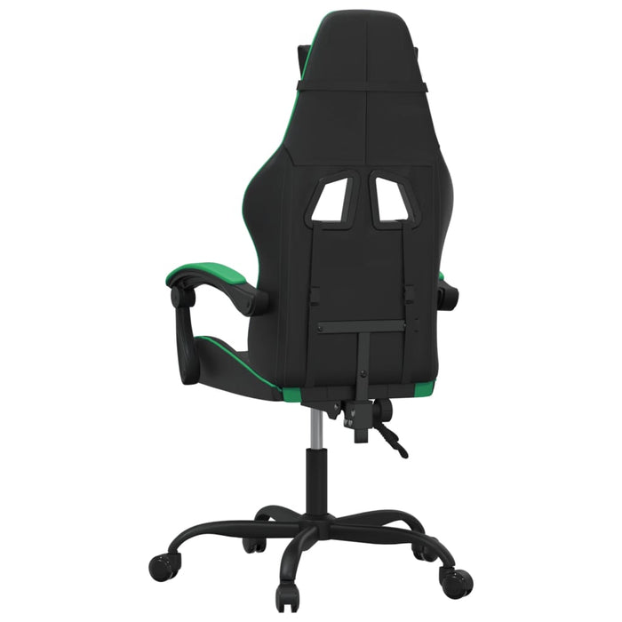 Sedia da Gaming Girevole Nera e Verde in Similpelle cod mxl 61267