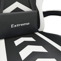 vidaXL Sedia da Gaming Girevole Nero e Bianco in Similpelle