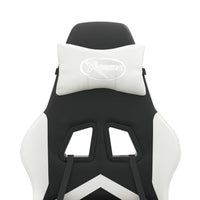 Sedia da Gaming Girevole Nero e Bianco in Similpelle 349596