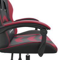 Sedia da Gaming Girevole Nero e Rosso Vino in Similpelle cod mxl 65041