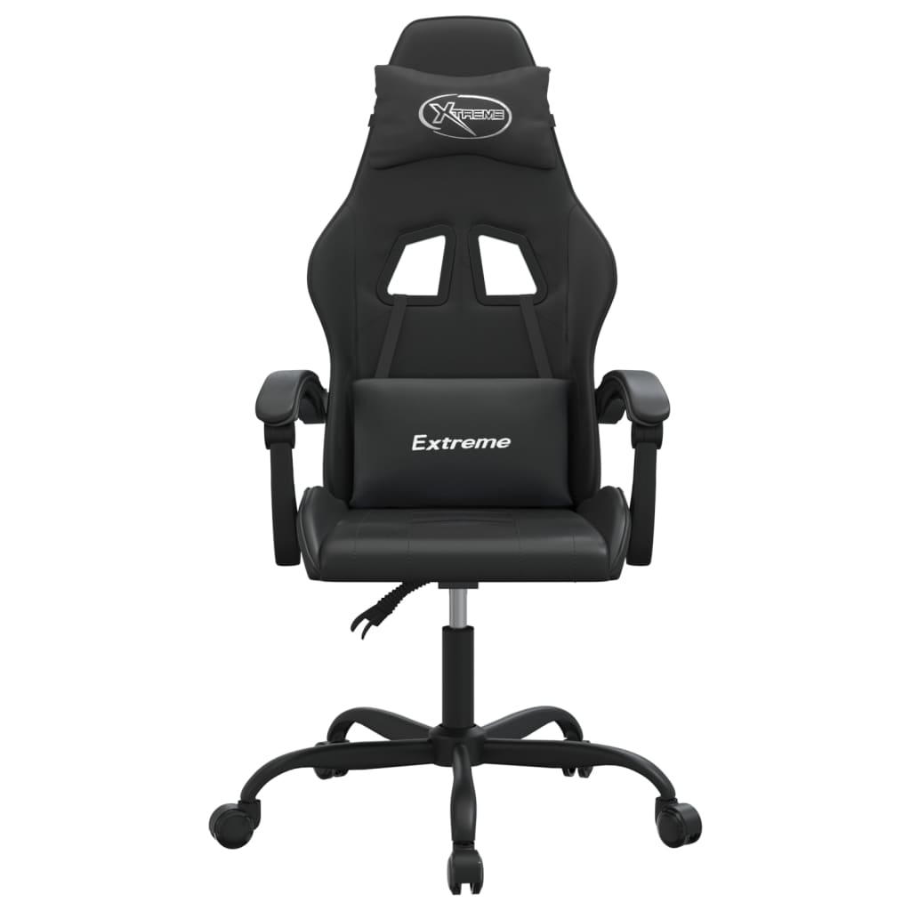 Sedia da Gaming Girevole Nera in Similpelle 349599