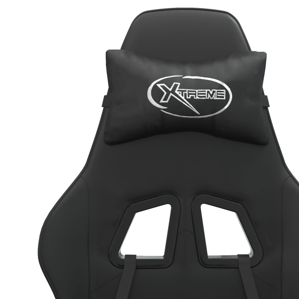 Sedia da Gaming Girevole Nera in Similpelle 349599