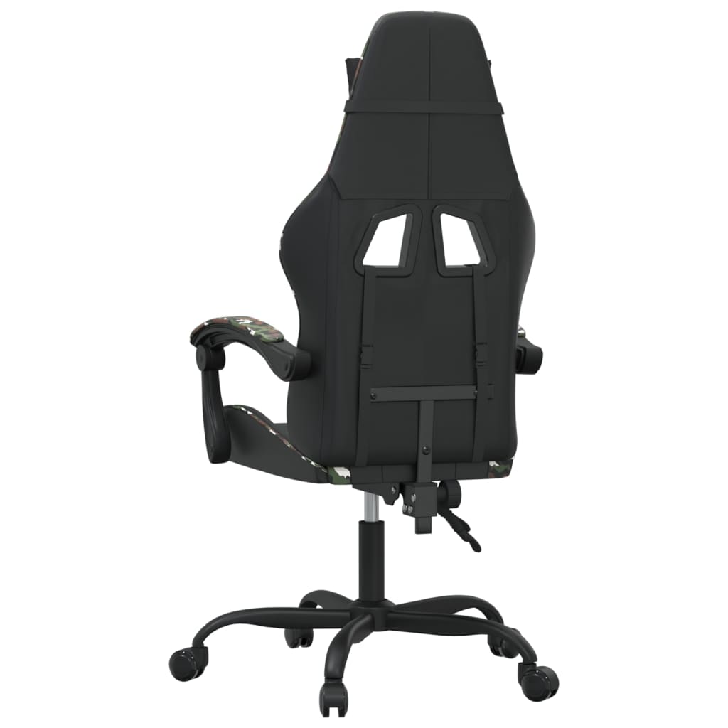 Sedia da Gaming Girevole Nero e Mimetico in Similpelle 349602