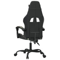 Sedia da Gaming Girevole Nero e Mimetico in Similpelle 349602