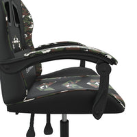 Sedia da Gaming Girevole Nero e Mimetico in Similpelle 349602