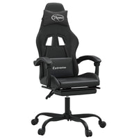 Sedia da Gaming Girevole Poggiapiedi Nero in Similpelle 349611