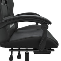 Sedia da Gaming Girevole Poggiapiedi Nero in Similpelle 349611
