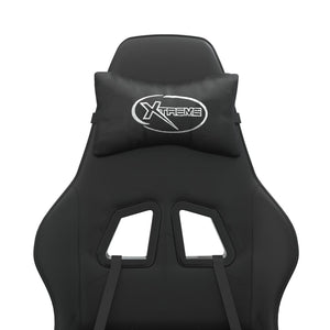 Sedia da Gaming Girevole Poggiapiedi Nero in Similpelle 349611