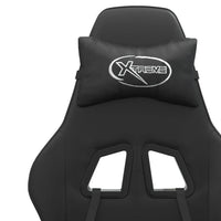 Sedia da Gaming Girevole Poggiapiedi Nero in Similpelle 349611