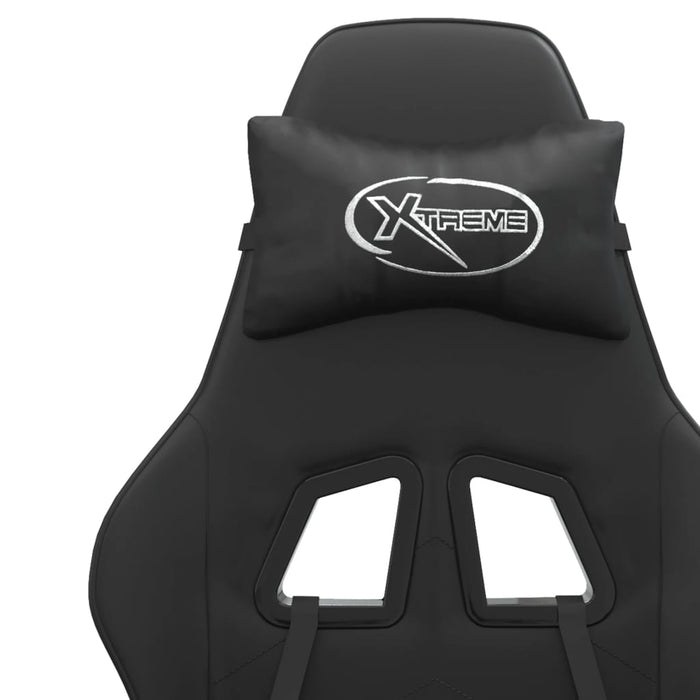 Sedia da Gaming Girevole Poggiapiedi Nero in Similpelle 349611