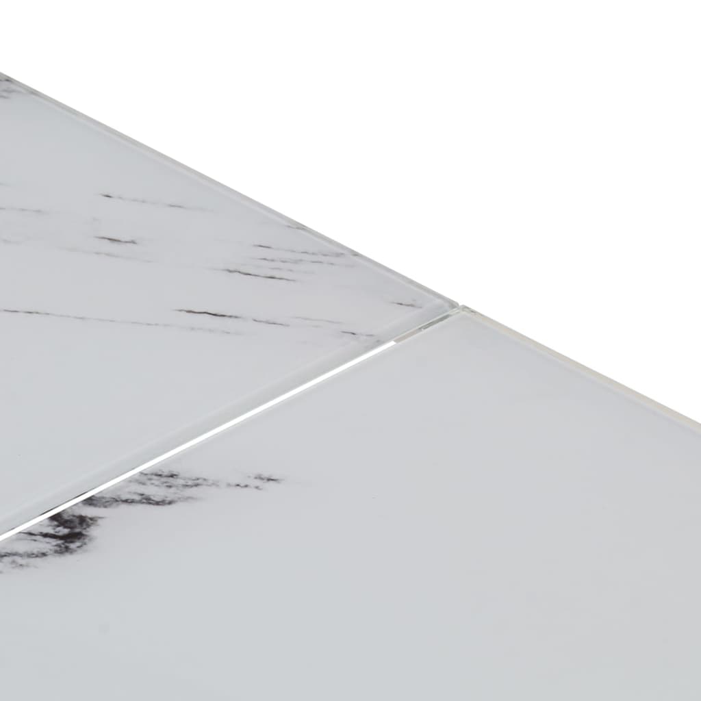 Tavolino Salotto Argento Acciaio Inossidabile Vetro Temperato 349947