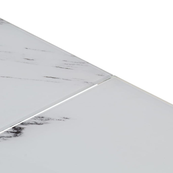 Tavolino Salotto Argento Acciaio Inossidabile Vetro Temperato 349947