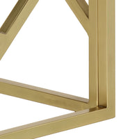 Tavolino Salotto Dorato Acciaio Inossidabile e Vetro Temperato