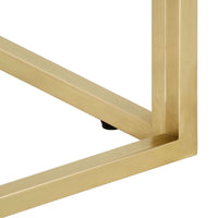 Tavolino Salotto Dorato Acciaio Inossidabile e Vetro Temperato 349954