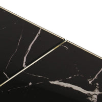 Tavolino Salotto Dorato Acciaio Inossidabile e Vetro Temperato 349956