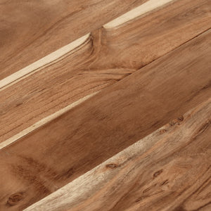 Tavolino da Salotto Argento in Acciaio Inox e Massello d'Acacia 349959