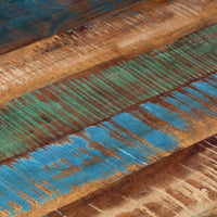 Tavolino Salotto Argento in Acciaio Inox e Legno di Recupero 349960