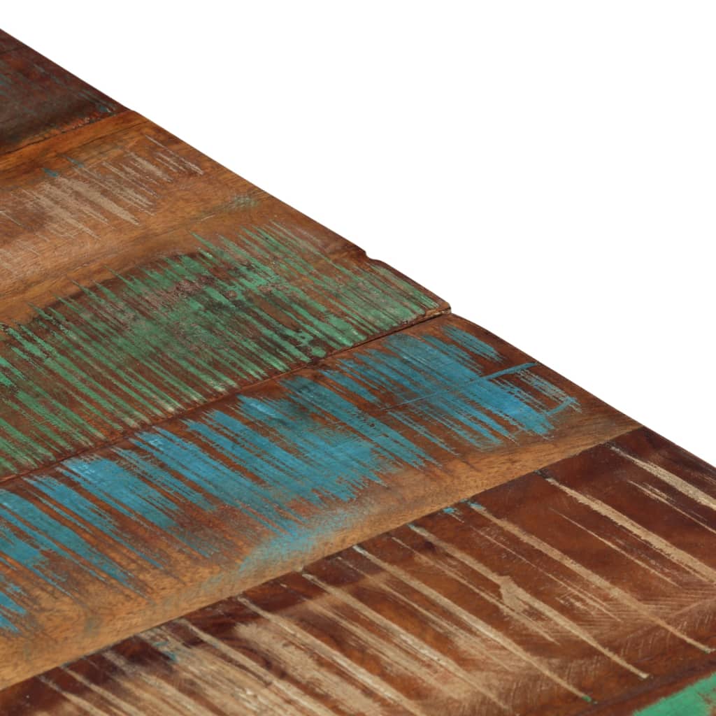 Tavolino Salotto Argento in Acciaio Inox e Legno di Recupero 349960