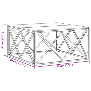 Tavolino Salotto Oro in Acciaio e Legno Massello di Recupero