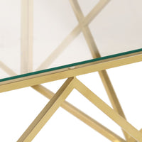 vidaXL Tavolino Salotto Dorato Acciaio Inossidabile e Vetro Temperato