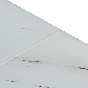 Tavolino Salotto Argento Acciaio Inossidabile Vetro Temperato 349979