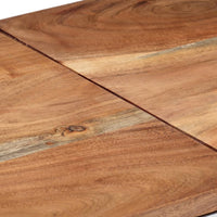 Tavolino da Salotto Argento in Acciaio Inox e Massello d'Acacia 349999