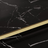 Tavolino Salotto Dorato Acciaio Inossidabile e Vetro Temperato 350020