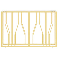 Tavolino Consolle 110x30x70 cm in Acciaio Inox e Vetro