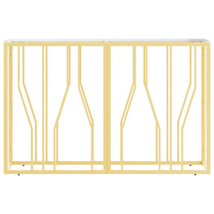 Tavolino Consolle 110x30x70 cm in Acciaio Inox e Vetro