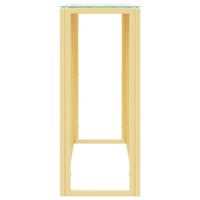 Tavolino Consolle 110x30x70 cm in Acciaio Inox e Vetro