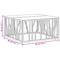 Tavolino Salotto Oro in Acciaio e Legno Massello di Recupero 350062