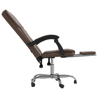 Poltrona da Ufficio Reclinabile Marrone in Similpelle 349620
