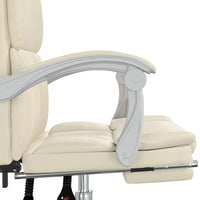 Poltrona da Ufficio Reclinabile Crema in Similpelle 349632