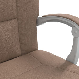 Poltrona da Ufficio Reclinabile Marrone in Tessuto 349636