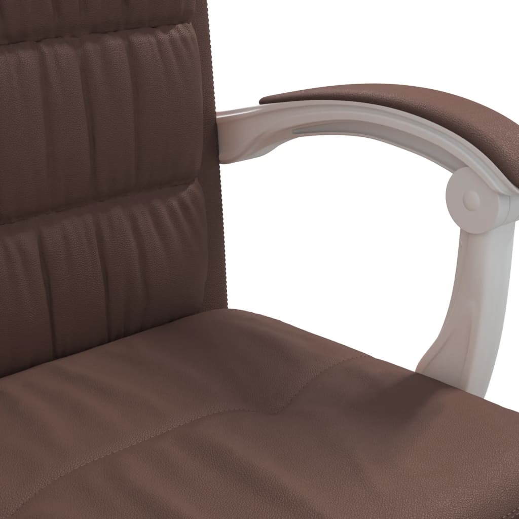 Poltrona da Ufficio Reclinabile Marrone in Similpelle cod mxl 34059