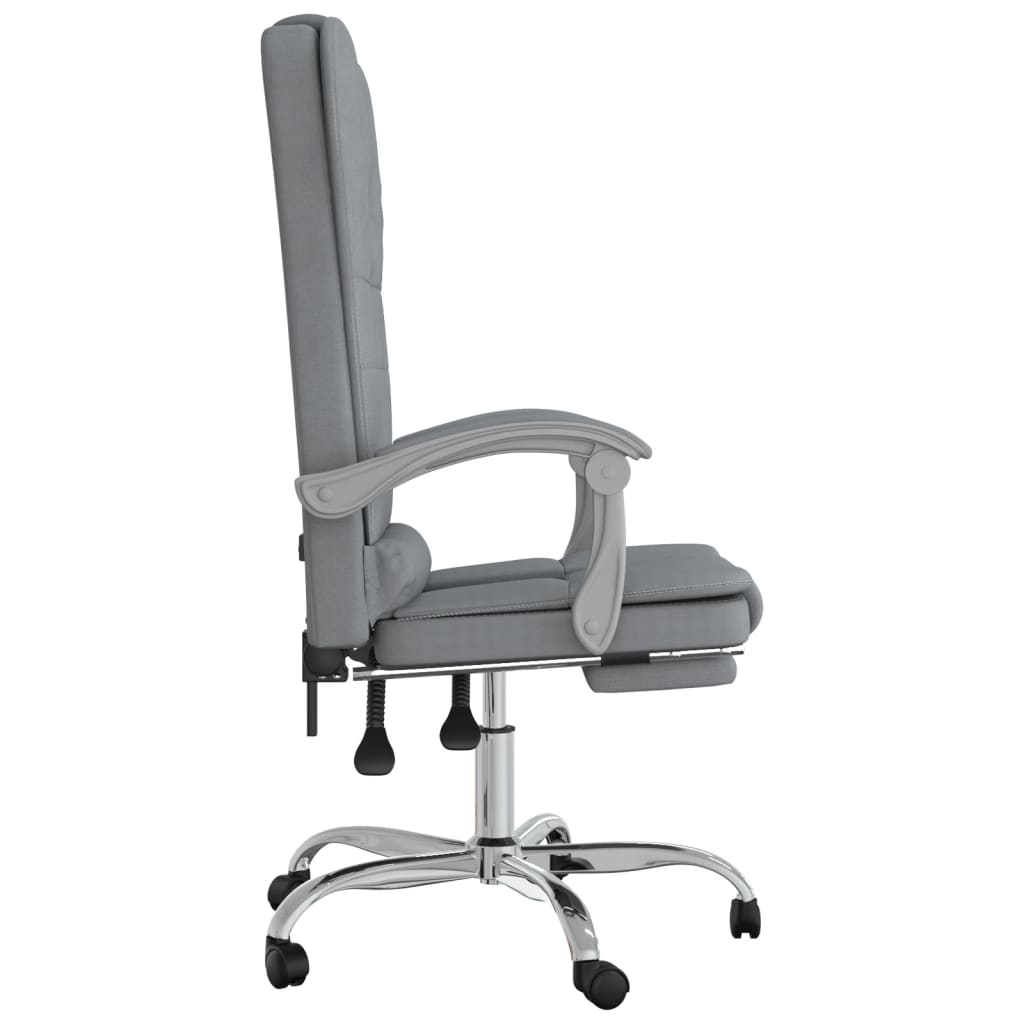 Sedia da Ufficio Massaggio Reclinabile Grigio chiaro in Tessuto cod mxl 26138