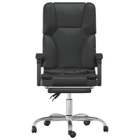 Poltrona massaggiante reclinabile per ufficio computer studio similpelle nera 02_0025416