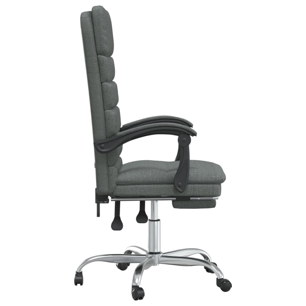 Sedia da Ufficio Massaggio Reclinabile Grigio Scuro in Tessuto cod mxl 27838